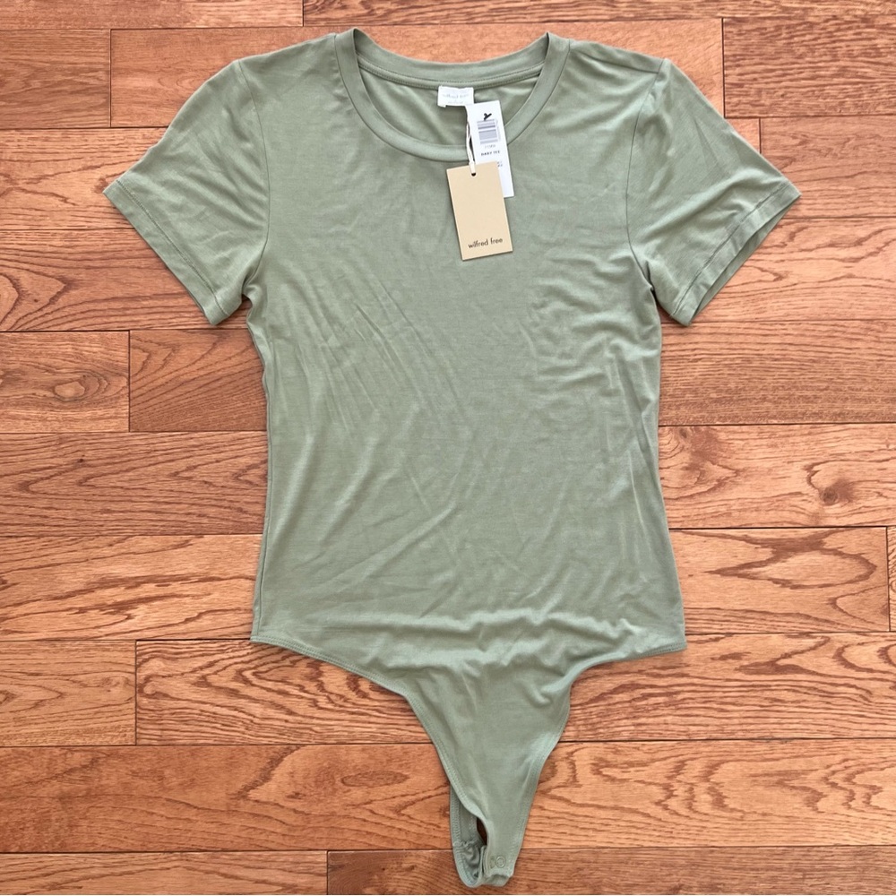 Aritzia bodysuit sage frost NWT size small
